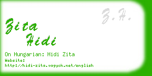 zita hidi business card